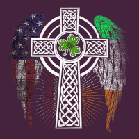 Irish American Usa Flag Celtic Cross St Patrick's Day Premium T Shirt Premium Tee | Teevron