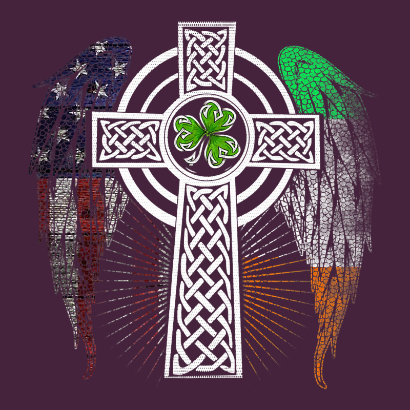 Irish American Usa Flag Celtic Cross St Patrick's Day Premium T Shirt Premium Tee by linhVisuals | Teevron