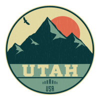 utah retro mountain badge | Teevron