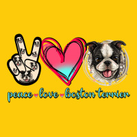 Peace Love Boston Terrier Premium Hoodie | Teevron