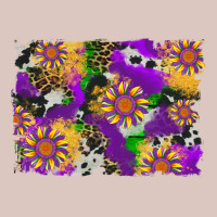 Mardi Gras Sunflower Cowhide Leopard And Glitter Background Premium Hoodie | Teevron