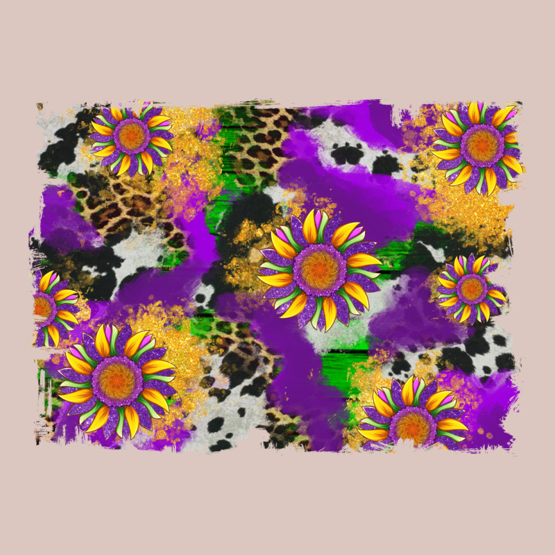 Mardi Gras Sunflower Cowhide Leopard And Glitter Background Premium Hoodie by Artiststas | Teevron