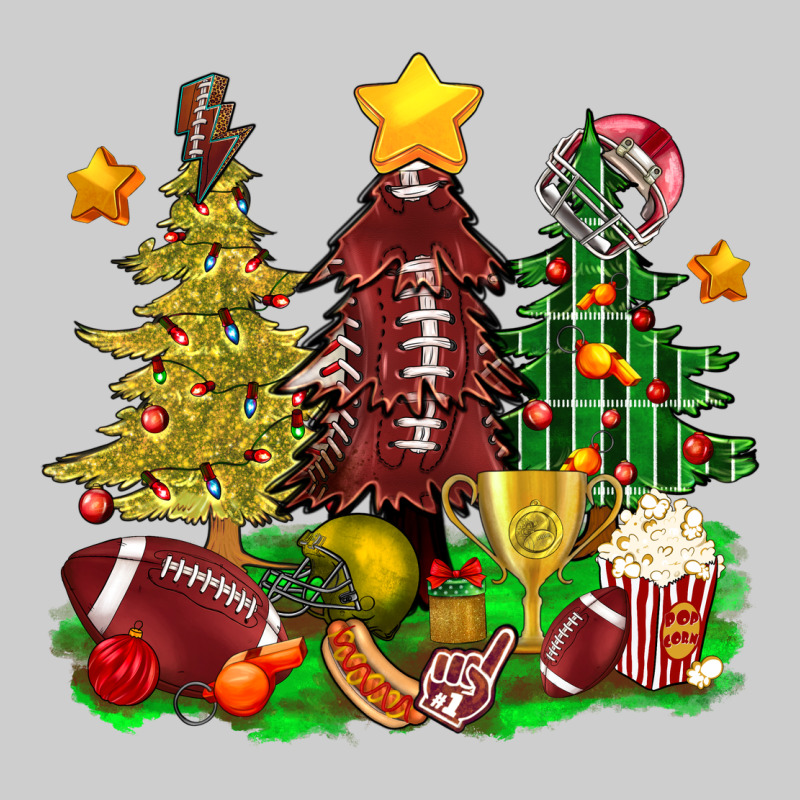 Christmas With American Football Trees Bbs Premium Tee by BundleAndBundleShop | Teevron