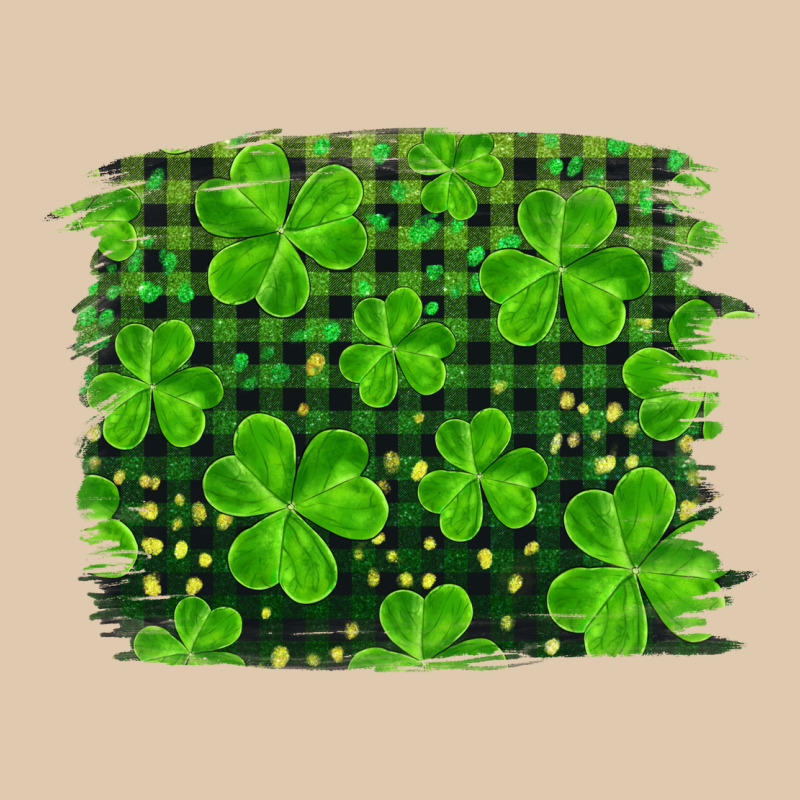 St Patrick's Day Shamrock And Plaid Distressed Background Heavyweight Sweatshirt by RanaPortraitStore | Teevron