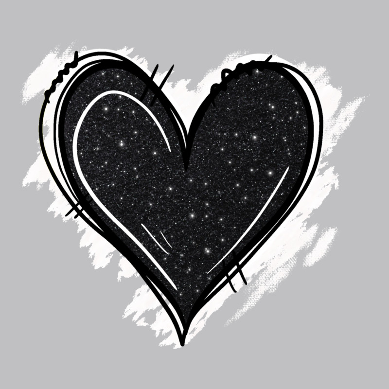 Black Glitter Heart Classic Tee by Jasminsmagicworld | Teevron