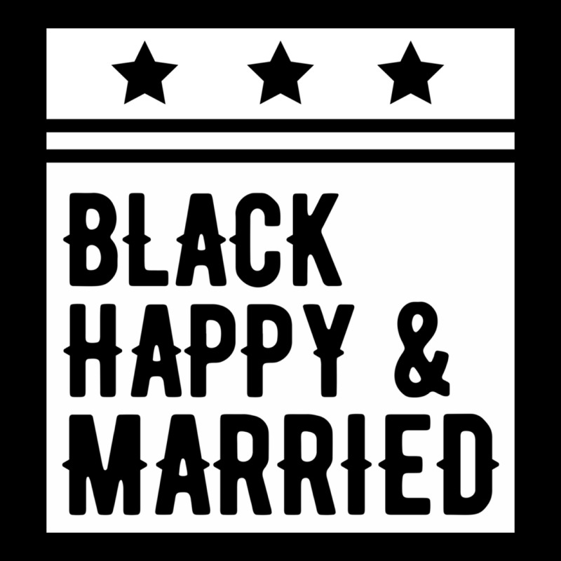 Black Happy & Married Funny Wedding Gifts Premium Tee by linhVisuals | Teevron