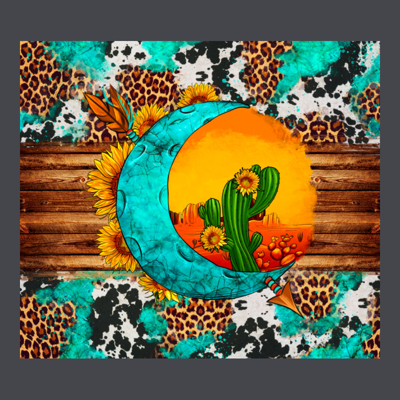 Sunflower Desert Cactus Turquoise Crescent Classic Tee by Artiststas | Teevron
