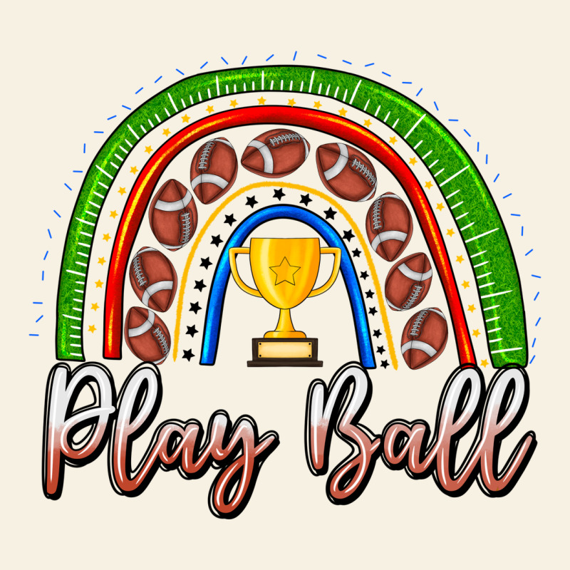 Play Ball Football Rainbow Vintage Tee by CowhideDigitalArt | Teevron