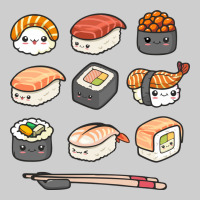 Happy Sushi Kawaii Anime Japanese Food Lover Funny Illustration Gift Premium Tee | Teevron