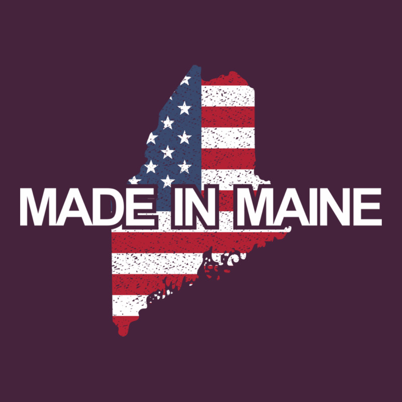 Made In Maine American Flag Funny Patriotic State Lover Gift Premium Tee by linhVisuals | Teevron