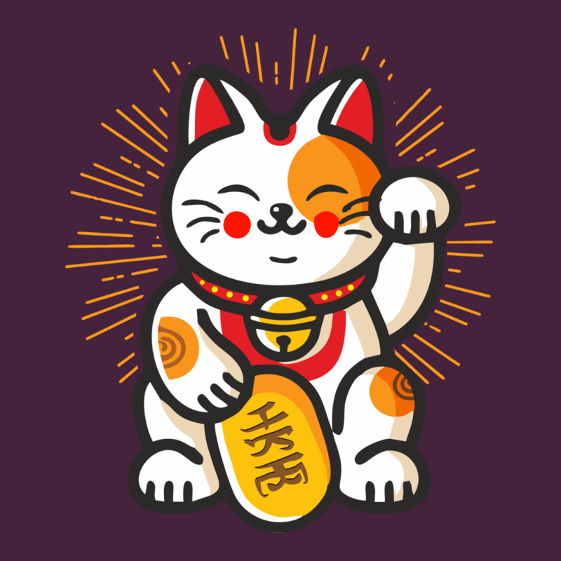 Maneki Neko Lucky Cat Money Feline Japanese Good Luck Charm Kitten Gif Premium Tee by linhVisuals | Teevron