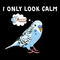 Parakeet Bird Biting Finger Funny I Only Look Calm Premium Tee | Teevron