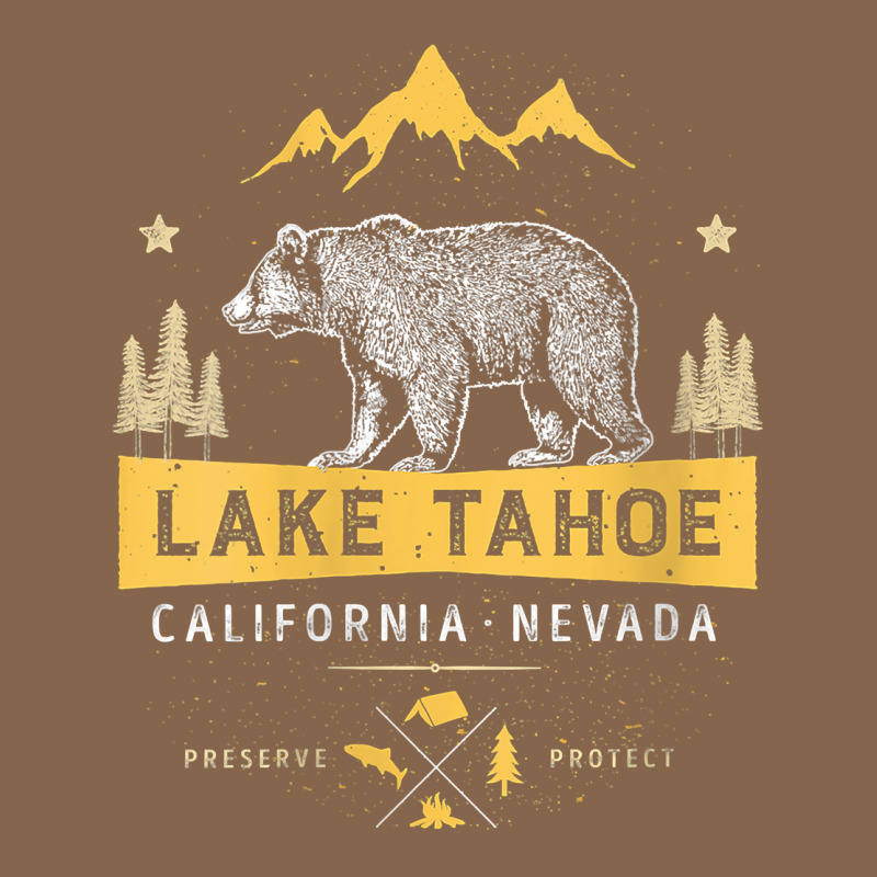Womens Lake Tahoe National Park California Nevada Vintage Bear Men V N Premium Tee by linhVisuals | Teevron