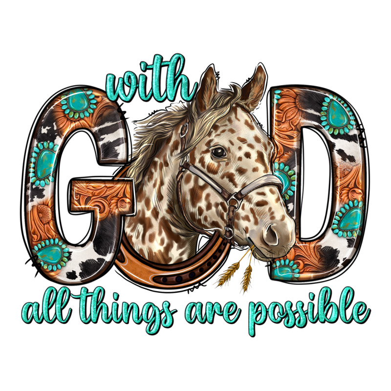 With God All Things Are Possible With Horse Bbs Premium Tee by BundleAndBundleShop | Teevron