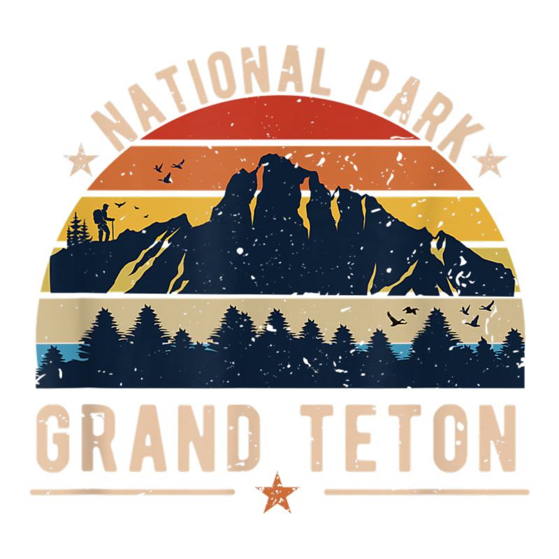 National Park Grand Teton Vintage Retro Hiking Premium Tee by linhVisuals | Teevron