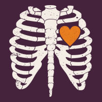 Skeleton Rib Case Orange Pumpkin Heart Vintage Halloween Anatomy Costu Premium Tee | Teevron