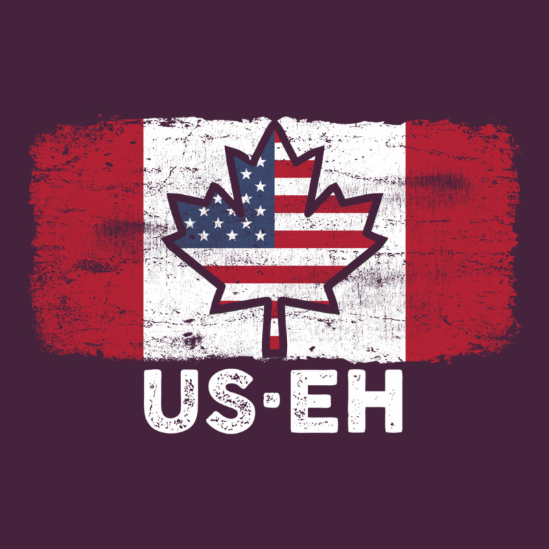 Us Eh American Canadian Flag Canada Day Leaf With Usa Flag Inside Premium Tee by linhVisuals | Teevron