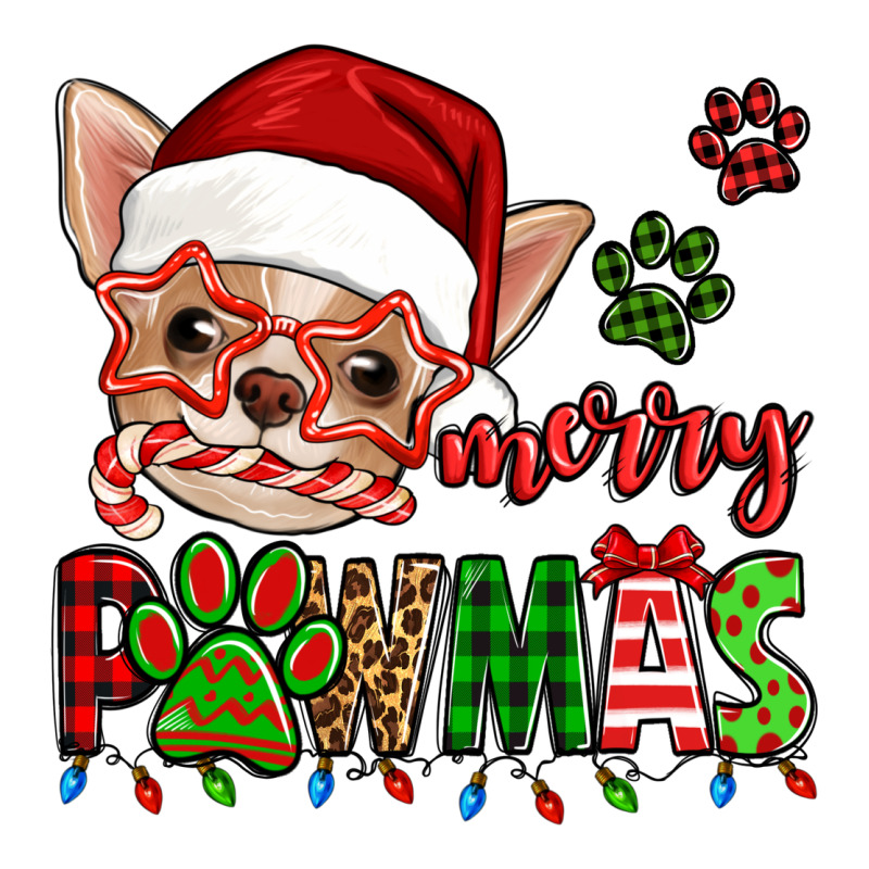Merry Pawmas Christmas Chihuahua Zipper Hoodie by Jasminsmagicworld | Teevron