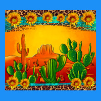 Desert Sunset With Cactus Sunflowers And Leopard Classic Tee | Teevron