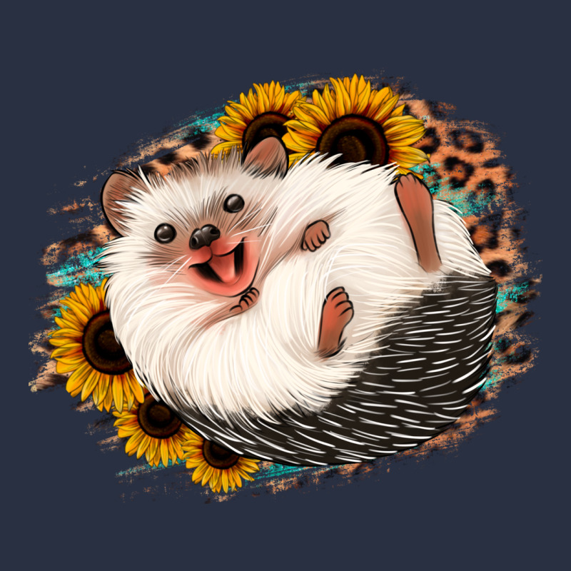 Happy Hedgehog Sunflower Leopard Heavyweight Sweatshirt by Jasminsmagicworld | Teevron