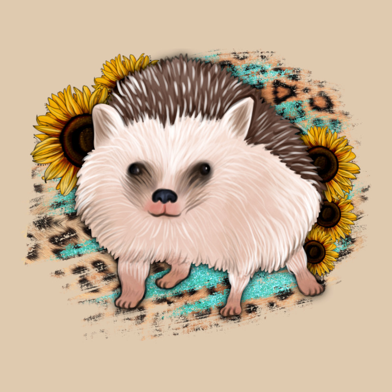 Hedgehog With Sunflowers And Leopard Heavyweight Sweatshirt by Jasminsmagicworld | Teevron