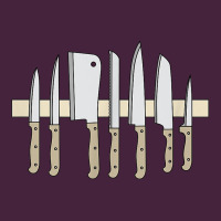 Chef Kitchen Knives On Knife Holder Strip Bar Premium Tee | Teevron
