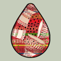 African Fabric Pattern Teardrop Earrings 3 Ladies Tee | Teevron