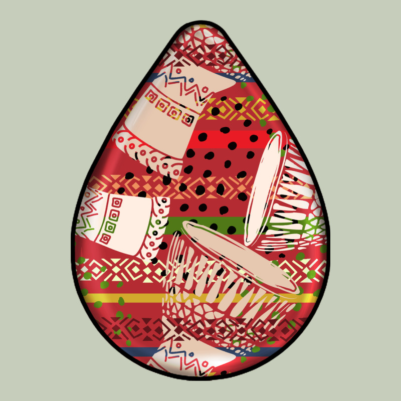 African Fabric Pattern Teardrop Earrings 3 Ladies Tee by BundleAndBundleShop | Teevron