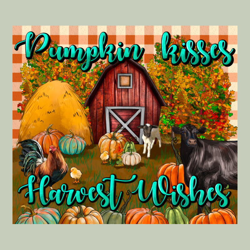 Pumpkin Kisses Harvest Wishes Tumbler Ladies Tee by BundleAndBundleShop | Teevron