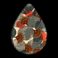 African Fabric Pattern Teardrop Earrings Ladies Tee | Teevron