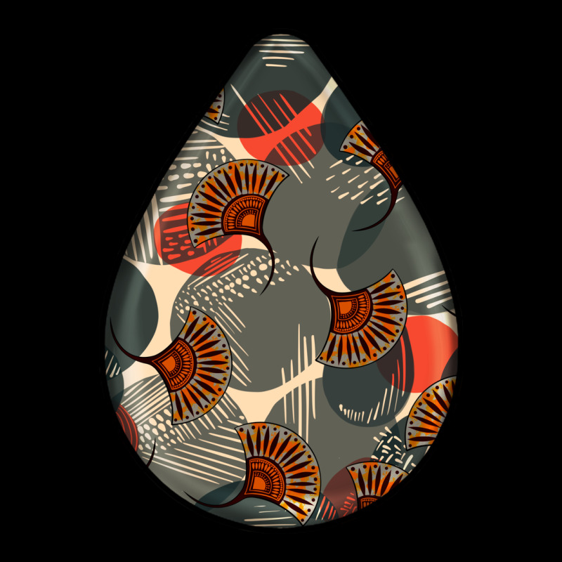African Fabric Pattern Teardrop Earrings Ladies Tee by BundleAndBundleShop | Teevron