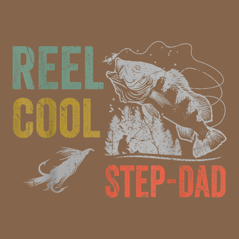 Mens Reel Cool Step Dad Fishing Funny Fathers Day Premium Tee by linhVisuals | Teevron