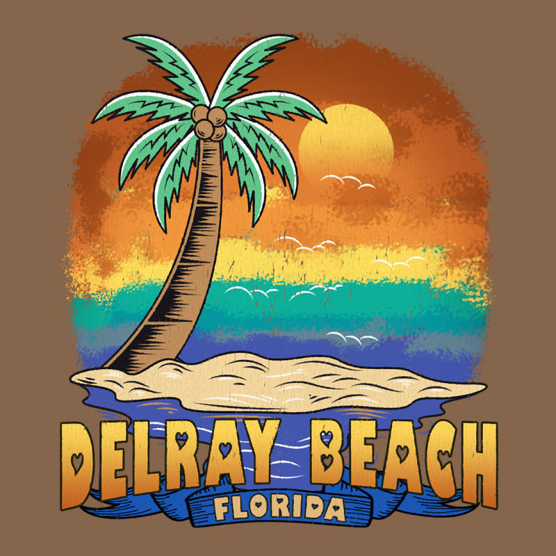Delray Beach Florida  Vintage Distressed Souvenir Long Sleeve T Shirt Premium Tee by linhVisuals | Teevron