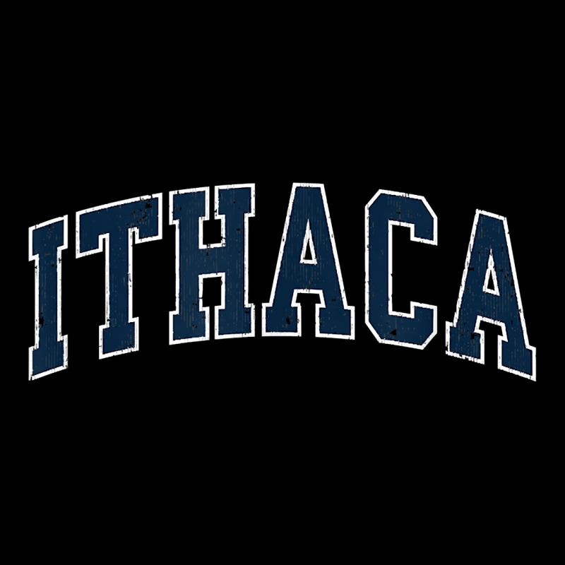 Ithaca New York Ny Vintage Sports Design Navy Design T Shirt Premium Tee by linhVisuals | Teevron