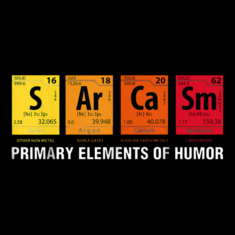 Sarcasm Elements Of Humor Periodic Table Graphic Premium Tee by linhVisuals | Teevron