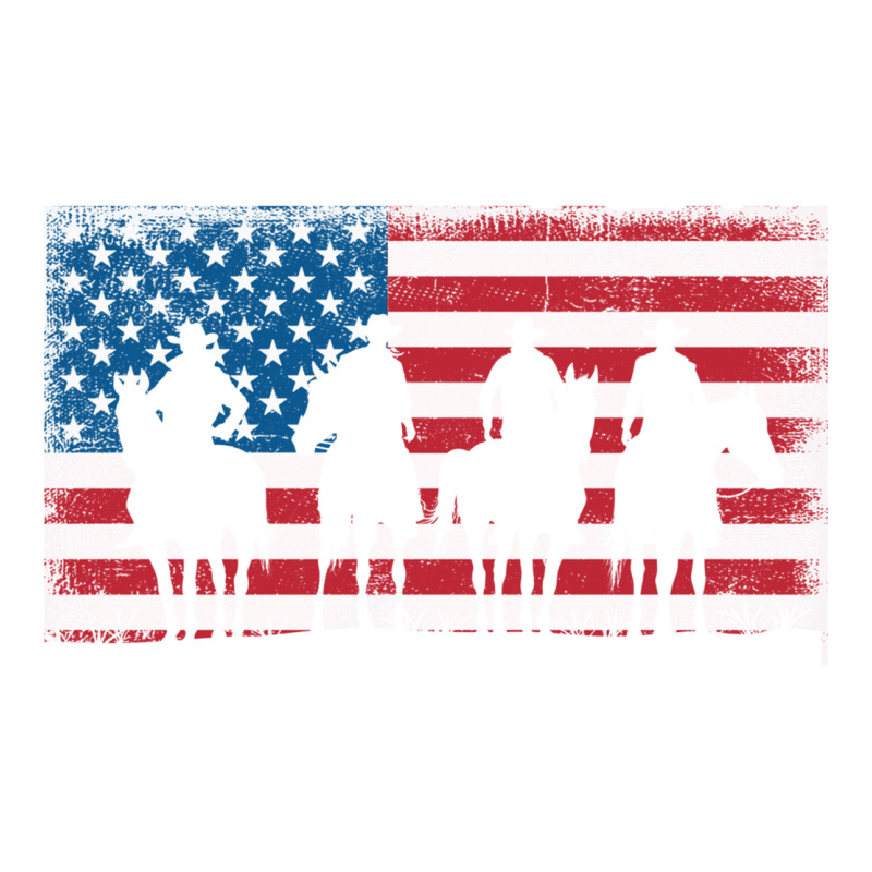 Cowboy Patriotic American Flag 4th Of July Gift Tee Premium Tee by linhVisuals | Teevron