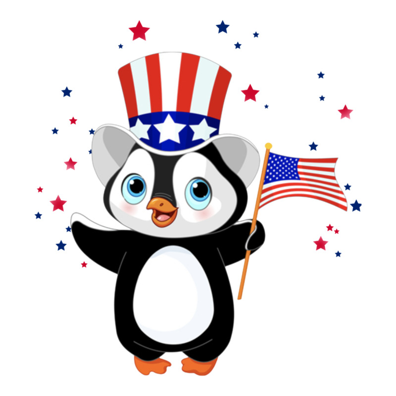 Penguin American 4th Of July Penguin American Flag Premium Tee by linhVisuals | Teevron