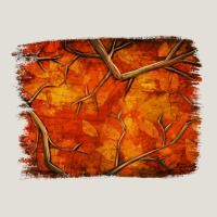 Orange Hunter Camouflage Pattern Brushstroke Heavy Core Tee | Teevron
