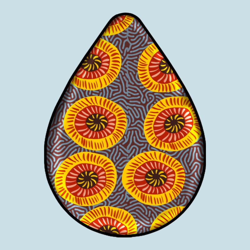 African Fabric Pattern Teardrop Earrings 5 Ladies Tee by BundleAndBundleShop | Teevron