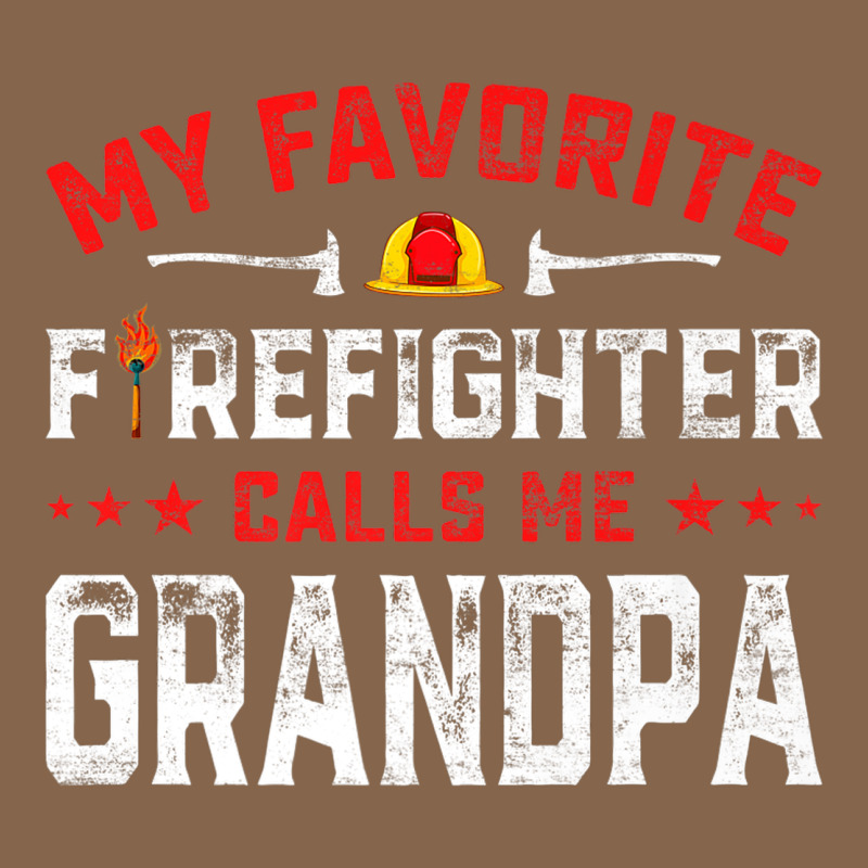 Mens Father's Day My Favorite Firefighter Calls Me Grandpa Premium Premium Tee by linhVisuals | Teevron