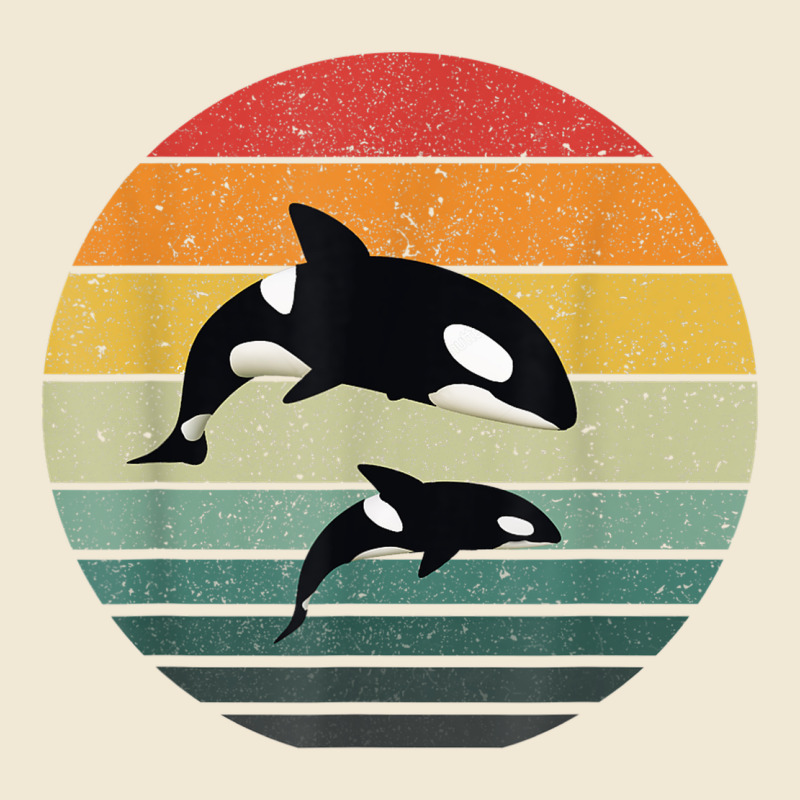 Orca Family Vintage Retro Art, Killer Whale Family Premium Tee by linhVisuals | Teevron