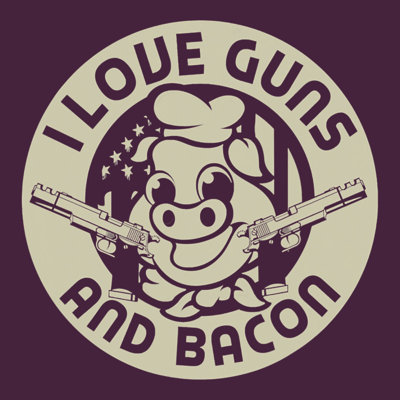 I Love Guns Bacon Pork Pig Funny Gun Premium Tee by linhVisuals | Teevron