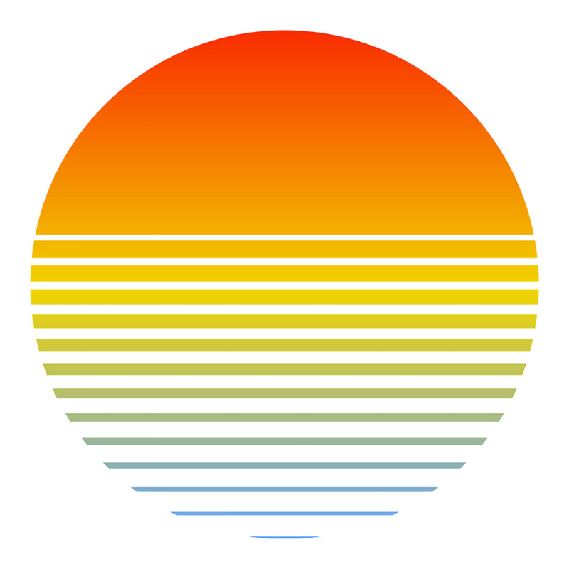 Retro Sunset Premium Tee by linhVisuals | Teevron