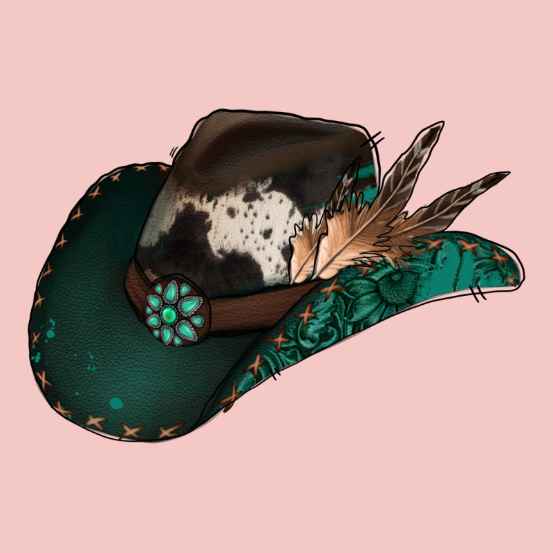 Cowhide Flowers Cowboy Hat Urban Heavy Tee by Jasminsmagicworld | Teevron