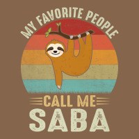 Mens My Favorite People Call Me Saba Cute Sloth Lover Grandpa Premium Premium Tee | Teevron