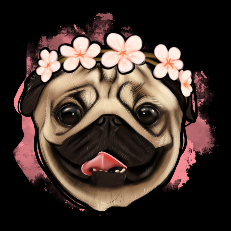Pug Floral Urban Hoodie by Jasminsmagicworld | Teevron