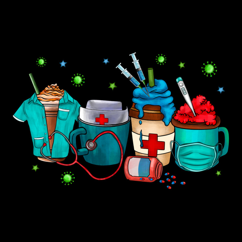 Nurse Drink Coffee Long Sleeve Tee by CowhideDigitalArt | Teevron
