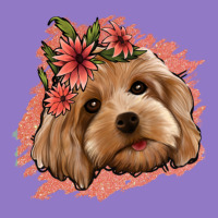 Cockapoo Floral Pink Glitter Urban Hoodie | Teevron