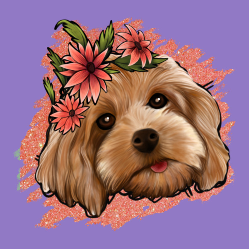 Cockapoo Floral Pink Glitter Urban Hoodie by Jasminsmagicworld | Teevron