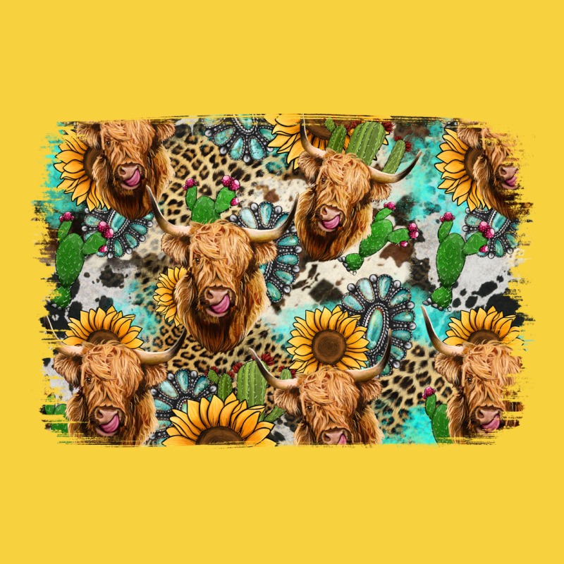Highland Cow Western Background Premium Sweatshirt by Jasminsmagicworld | Teevron